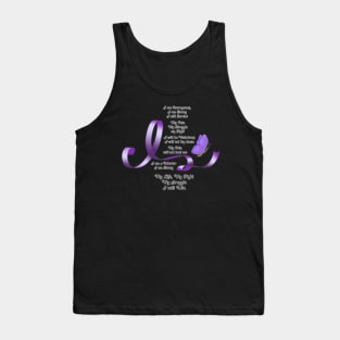 My Struggle Purple Ribbon with Butterflies Tank Top